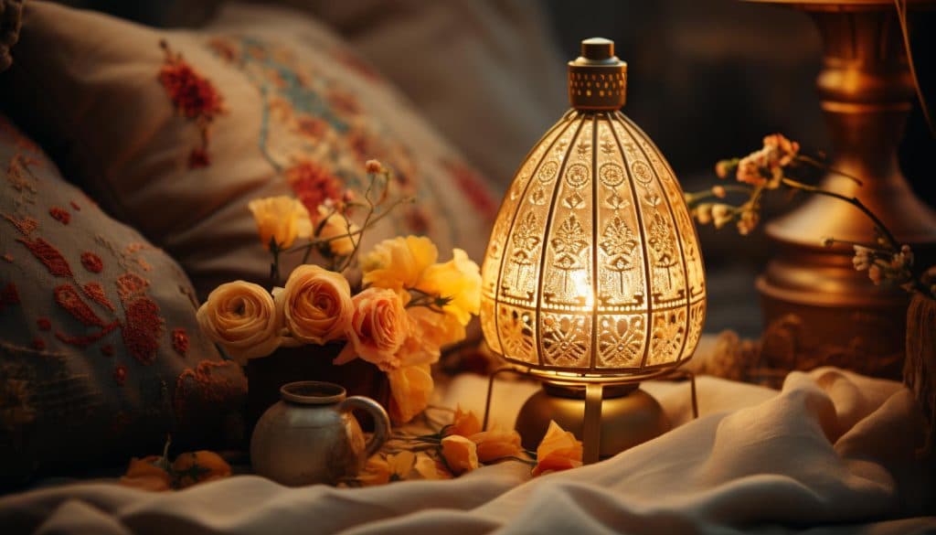 turkish lantern and turkish furniture
